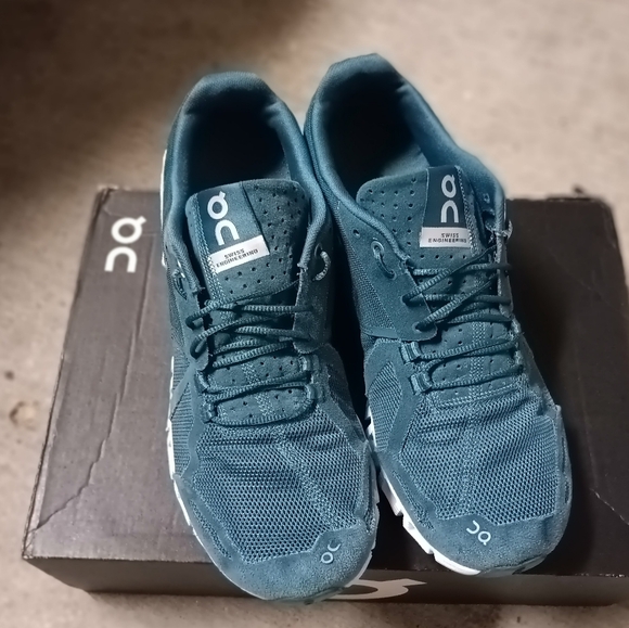On Cloud Men's Running Shoes Teal Green 10½ - Picture 4 of 8